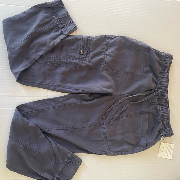 Nicole Miller Jogger Gray Pants Lyocell Tappered Pull Cargo - Picture 7 of 13